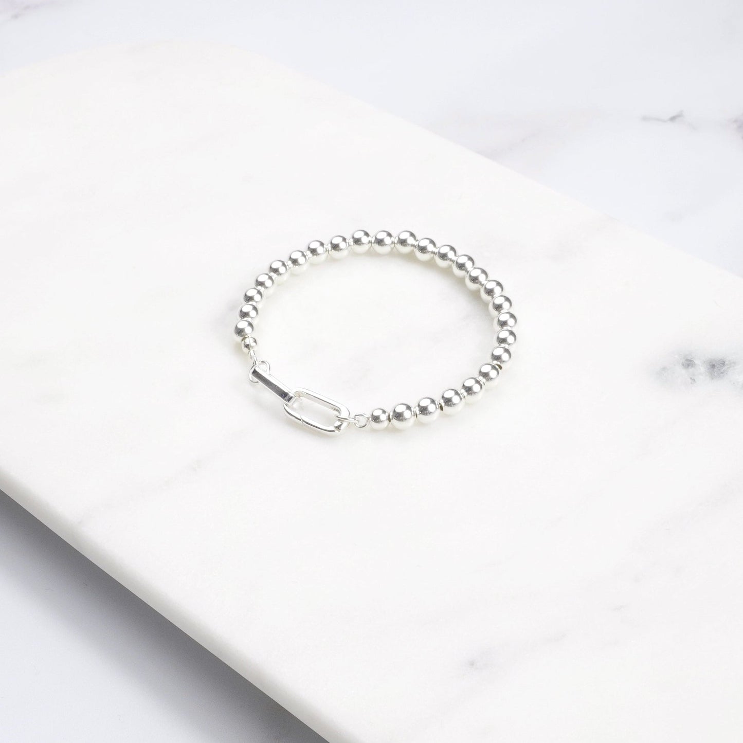 silver bead bracelet