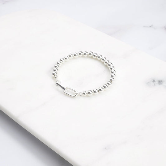 silver bead bracelet