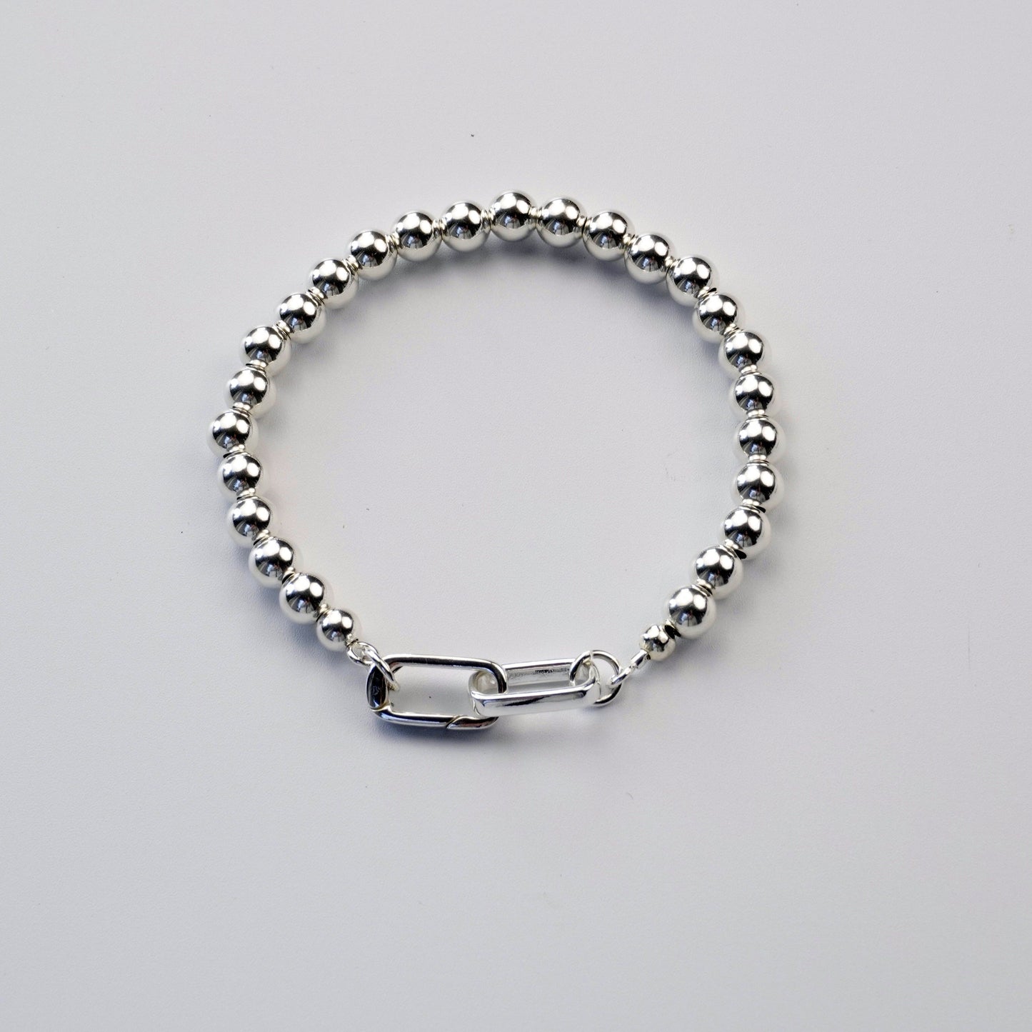 silver bead bracelet