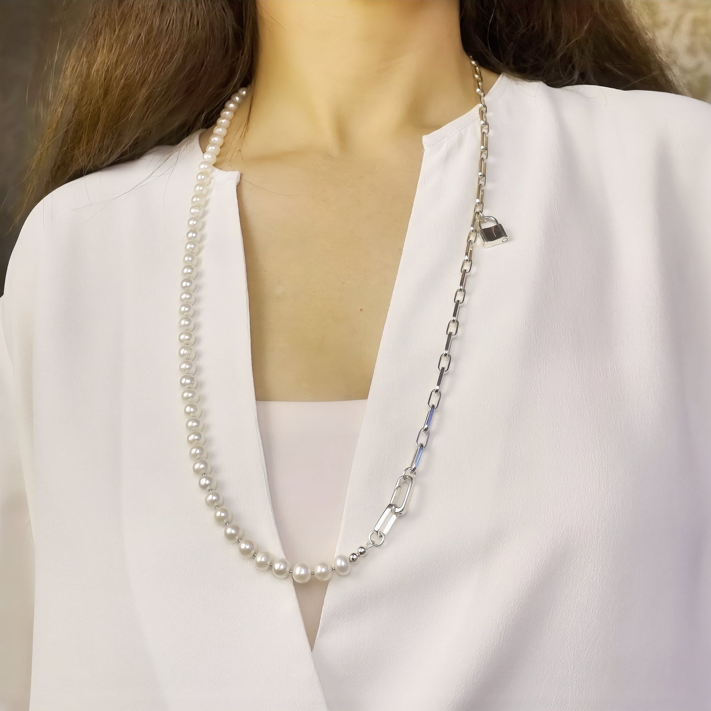 Sterling Silver Freshwater Pearl Necklace - 4-Way Wear