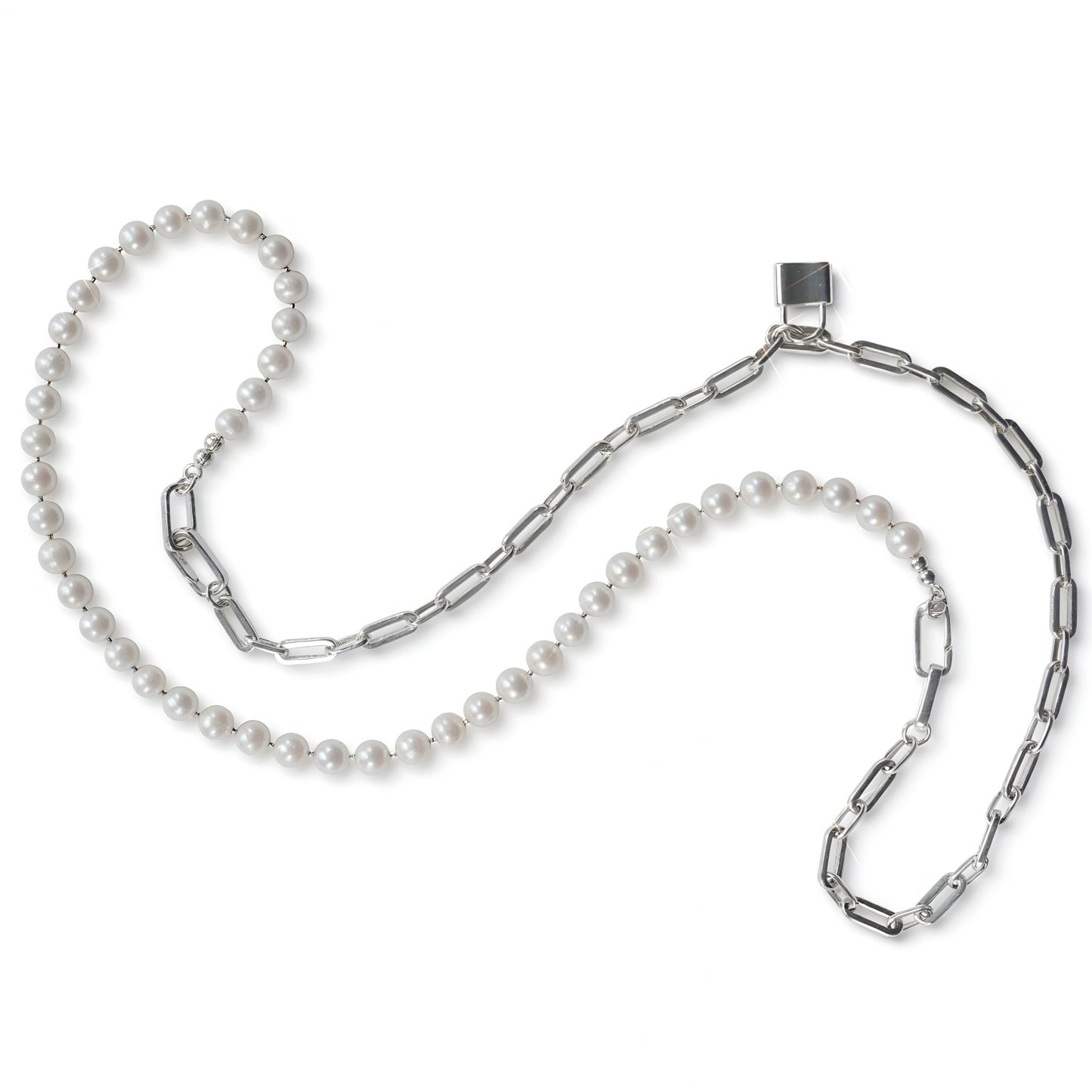 Sterling Silver Chain & Freshwater Pearl Necklace - Four Ways