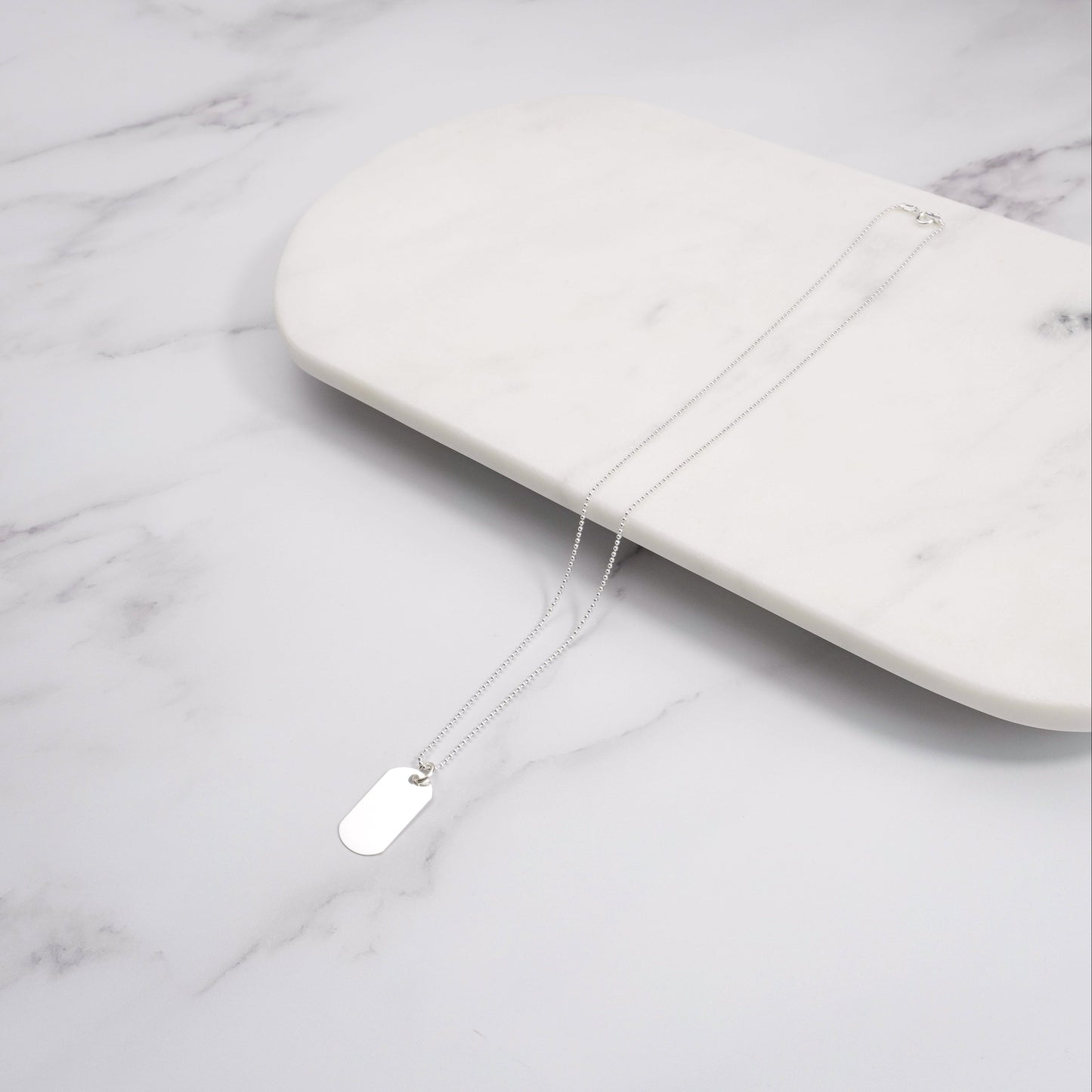 dog tag necklace silver