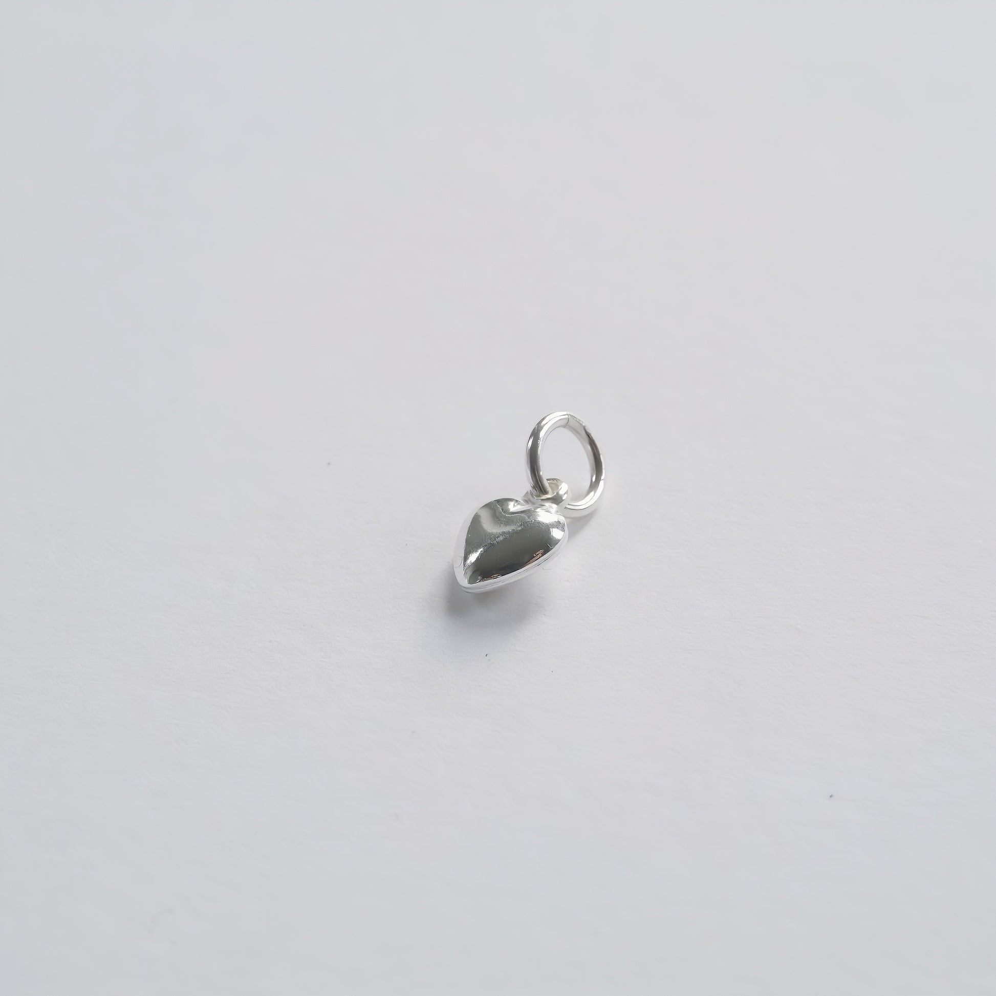 silver heart charm for necklace