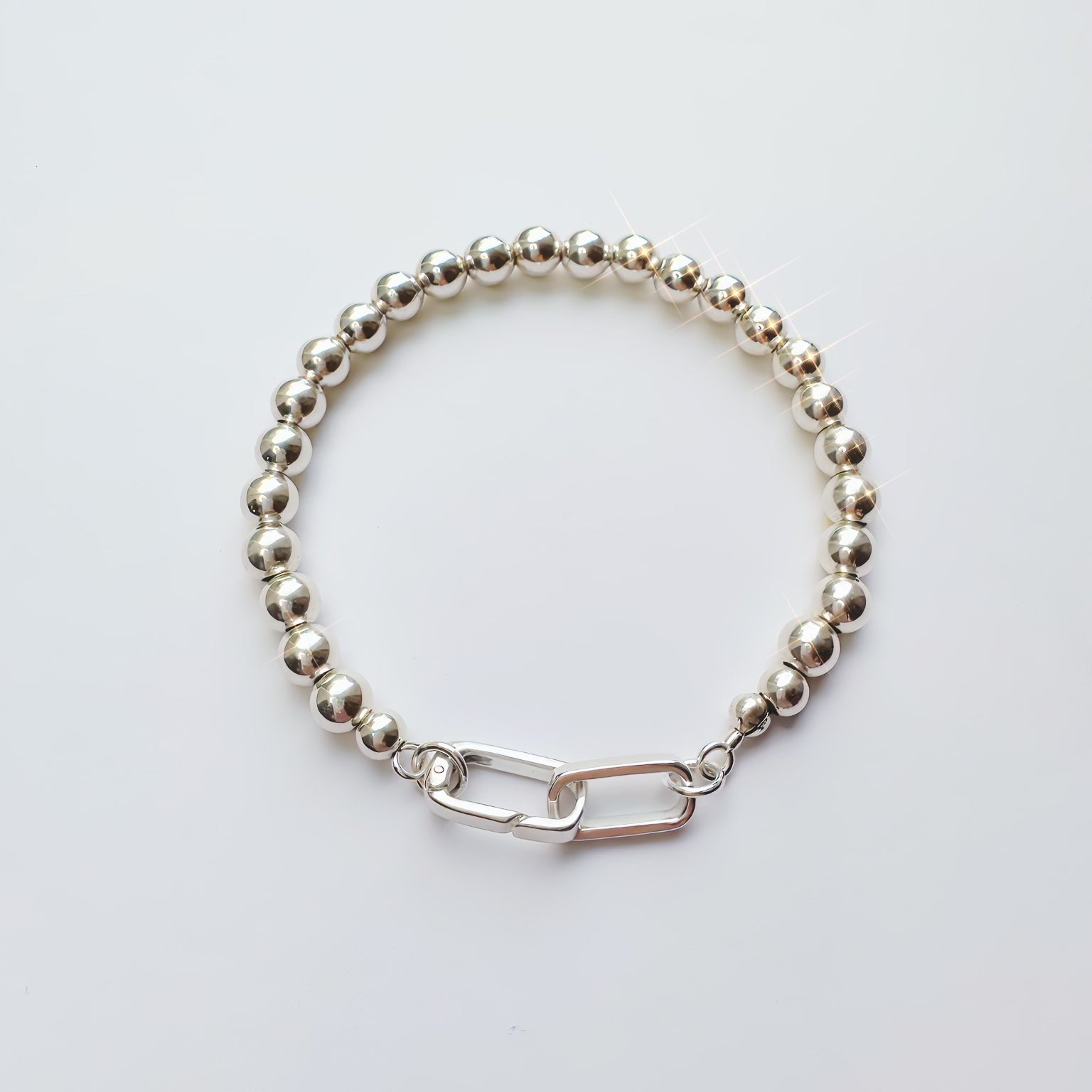 silver bead bracelet