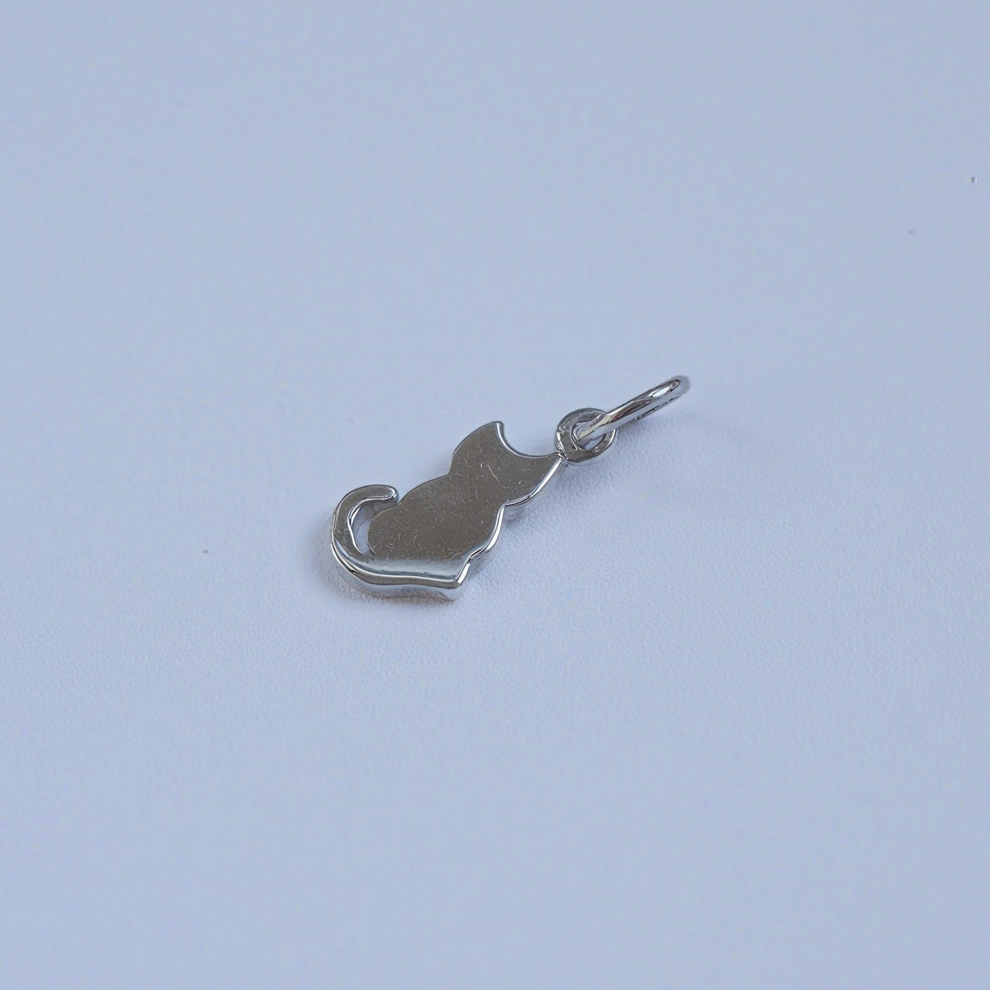 silver cat charm