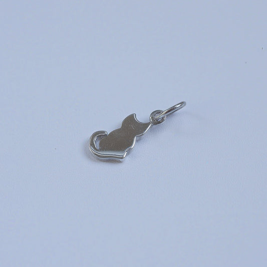 silver cat charm